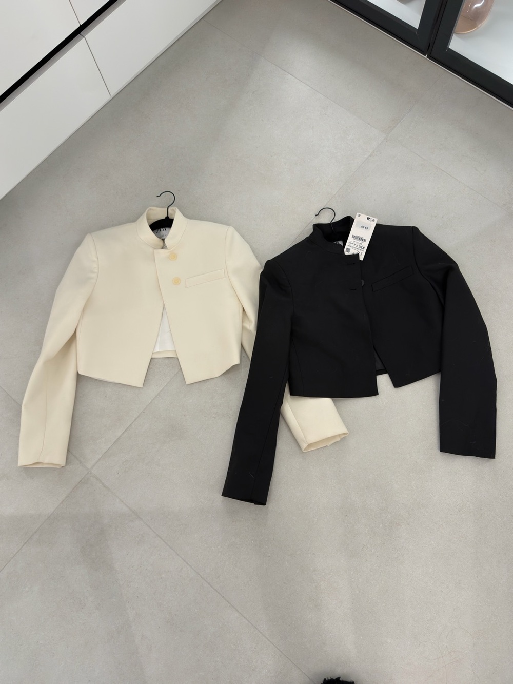 Bundle zara tailored blazer cropped top